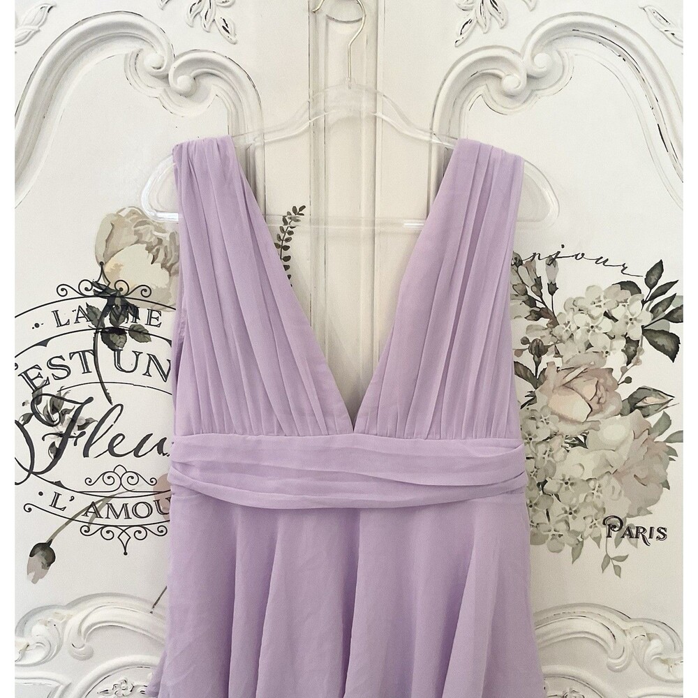 Lilac Tiered V-Neck Maxi Dress - Picture 5 of 11